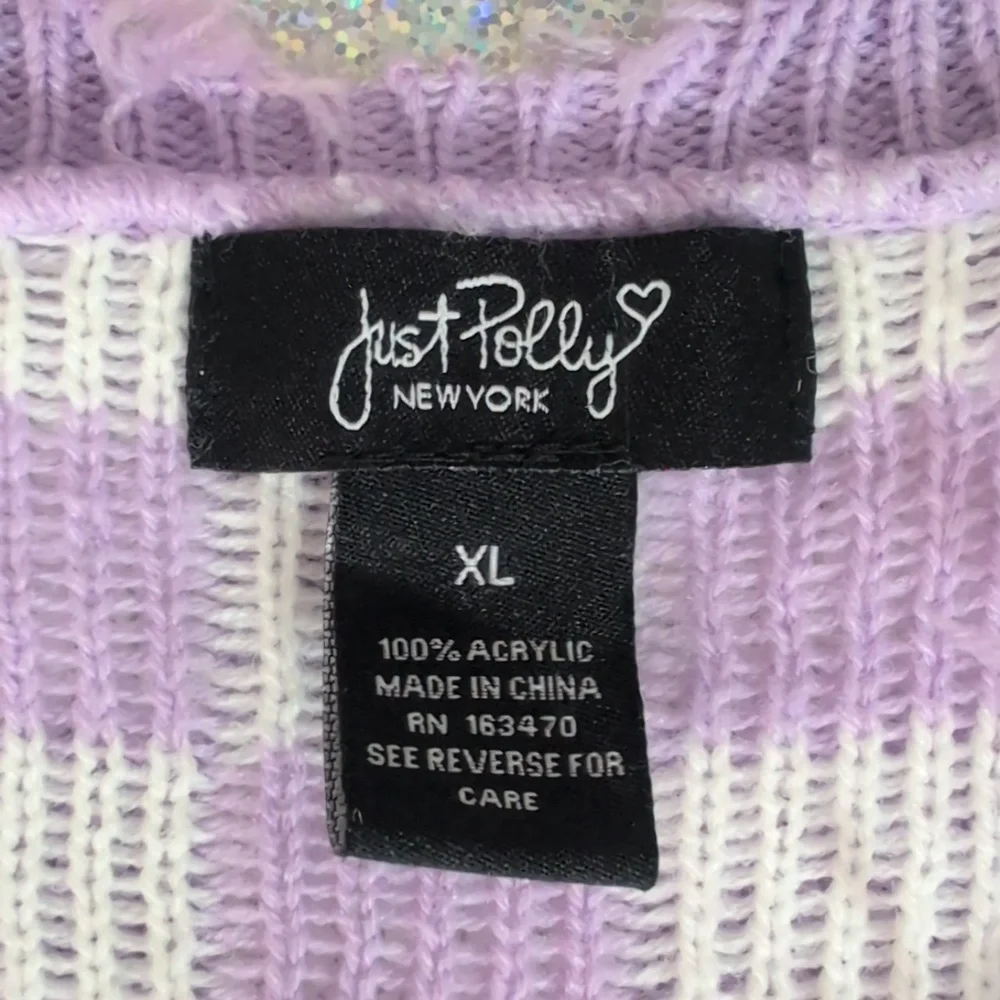 Just Polly Destress Checker Oversized Sweater Size XL - Picture 5 of 5